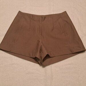 Lululemon Daydrift Brown  Pleated High-Rise Short Womens Sz 6